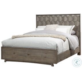 Shimmer Antique Gray Queen Panel Bed
