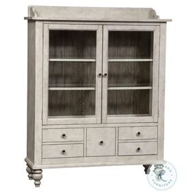 Whitney Antique Linen And Weathered Gray Display Cabinet