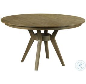 The Nook Brushed Oak 54" Round Dining Table