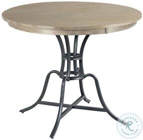 The Nook Heathered Oak Brown Round Counter Height Dining Table
