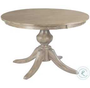 The Nook Heathered Oak Brown 44" Round Dining Table