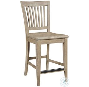 The Nook Heathered Oak Slat Back Counter Height Chair Set Of 2