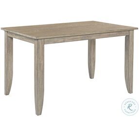 The Nook Heathered Oak 60" Leg Counter Height Dining Table