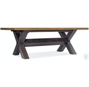 Big Sky Brown and Black Extendable Dining Table