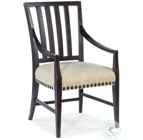 Big Sky Black and Beige Arm Chair Set Of 2
