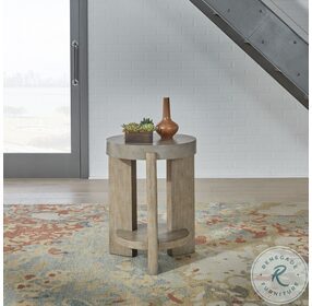 Affinity Dusty Taupe Concrete Top Chairside Table