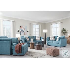 Keerwick Teal Living Room Set