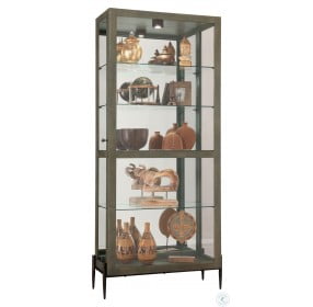 Ansel Smoke Gray Curio Cabinet