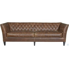 Curated Duncan Sheridan Chestnut Leather Sofa