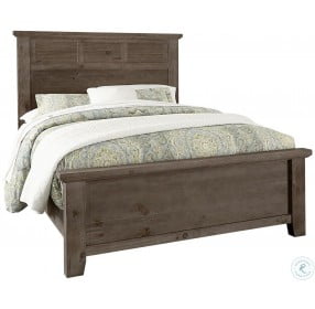 Sawmill Saddle Grey Queen Louver Bed