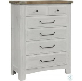 Sawmill Alabaster Two Tone 5 Drawer Chest