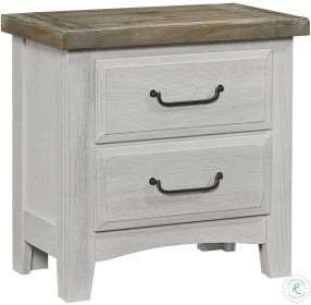 Sawmill Alabaster Two Tone 2 Drawer Nightstand