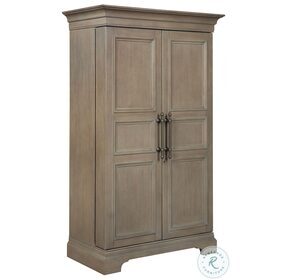 Passport Aged Gray Wine And Bar Cabinet