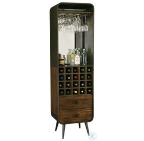 695264 Aged Iron Wine And Bar Cabinet