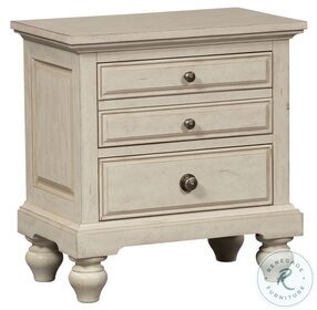 High Country Antique White Nightstand