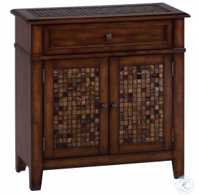 Baroque Brown Mosaic Tile Inlay Accent Cabinet