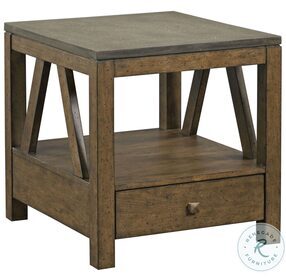 Modern Classics Driftwood Mason Drawer End Table