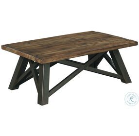 Modern Classics Driftwood And Black Crossfit Rectangular Cocktail Table