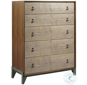 AD Modern Synergy Walnut And Ambrosia Maple Motif Drawer Chest