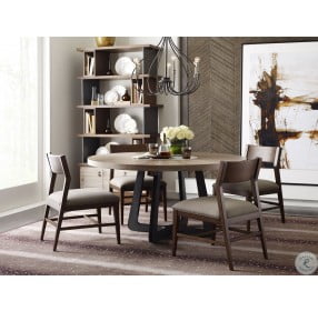 AD Modern Synergy Maple Concentric Round Dining Room Set