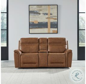 Cooper Camel Leather Power Reclining Loveseat