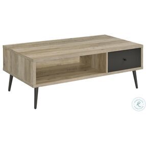Welsh Antique Pine And Gray Coffee Table