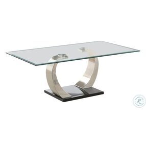 Pruitt Clear And Satin Coffee Table 