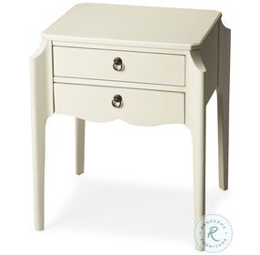 Wilshire Masterpiece Glossy White Accent Table