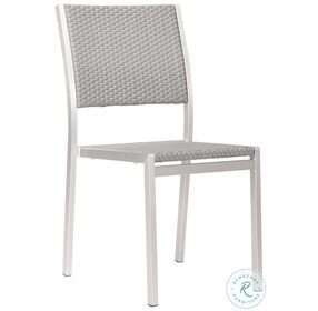 Metropolitan Brushed Aluminum Dining Chair Set of 2