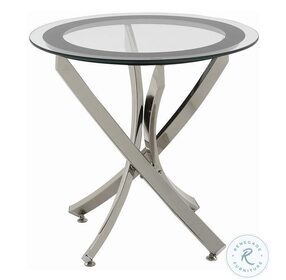 Brooke Chrome And Black End Table