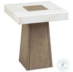 Collinston Gray And White Marble Top Accent Table
