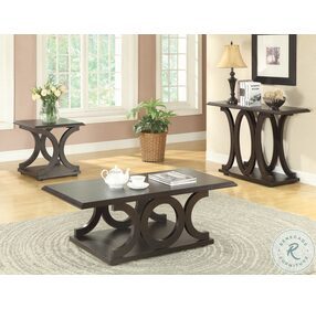 Shelly Cappuccino Occasional Table Set