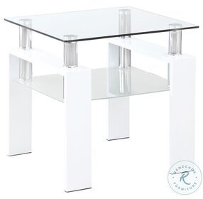 Dyer White End Table