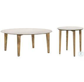 Aldis White And Natural Occasional Table Set