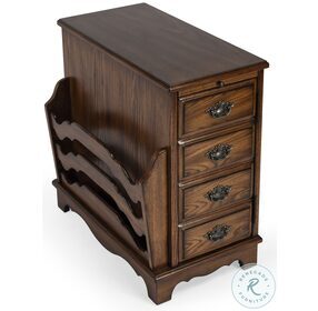 Masterpiece Gregory Distressed Cherry and Vintage Oak Side Table