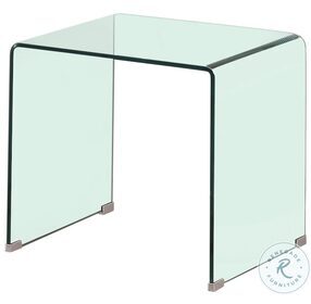 Ripley Clear Square End Table 