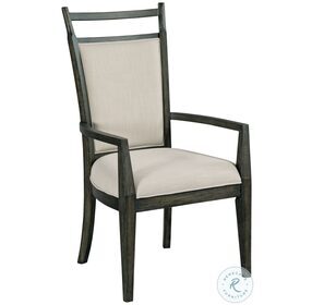 Plank Road Charcoal Oakley Arm Chair Set of 2