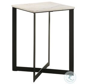 Tobin White And Black End Table