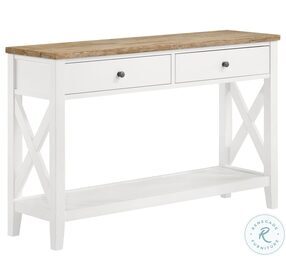 Maisy Brown And White Sofa Table