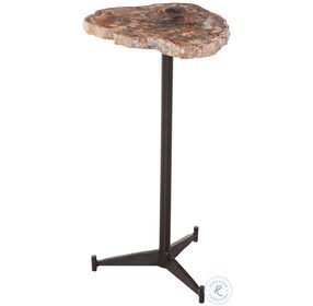 Howe Brown And Matte Black Accent Table