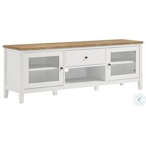 Angela Brown And White 67" TV Stand