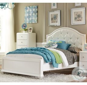 Stardust Iridescent White Twin Panel Bed