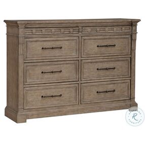 Town And Country Dusty Taupe 8 Drawer Dresser