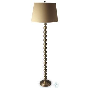 Hors D'oeuvres Marionette Distressed Antique Brass Floor Lamp