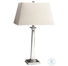 Hors D'oeuvres Joanne Distressed Silver Table Lamp