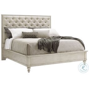 Oyster Bay Herringbone And Oyster Sag Harbor Queen Tufted Upholstered Panel Bed