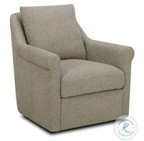 Landcaster Cocoa Upholstered Swivel Accent Chair