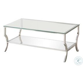 Saide Chrome And Tempered Glass Coffee Table