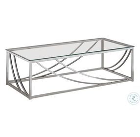 Lille Glass Top  And Chrome Coffee Table