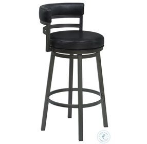 Titana Ford Black PU And Mineral 26" Swivel Counter Height Stool